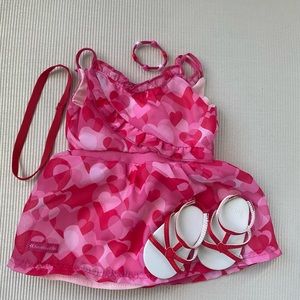 American Girl Red Heart Ruffle Outfit